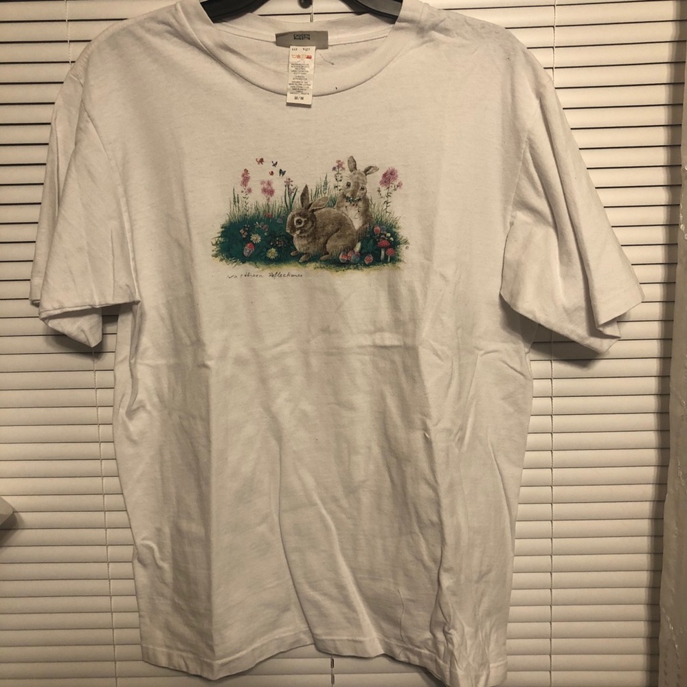White Bunny Graphic Tee
